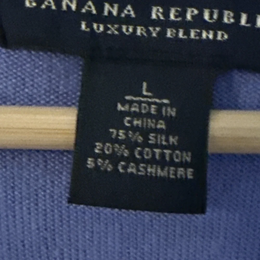 Banana Republic V Neck Sweater Mens Size L Purple‎ Pullover Silk Cashmere Luxury